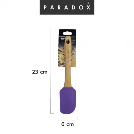 9" พายด้ามไม้หัวซิลิโคนม่วง