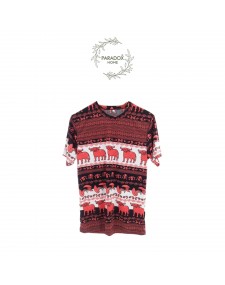 เสื้อส้มคอกลมนาโน ลายควายวิถีไทย