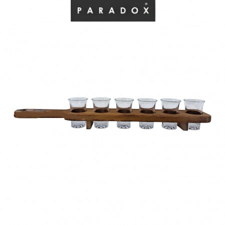 ชุดแก้วชอร์ตโทนิค 6 ใบพร้อมที่วางไม้ 