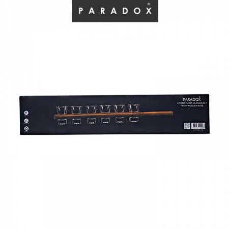 ชุดแก้วชอร์ตโทนิค 6 ใบพร้อมที่วางไม้ 