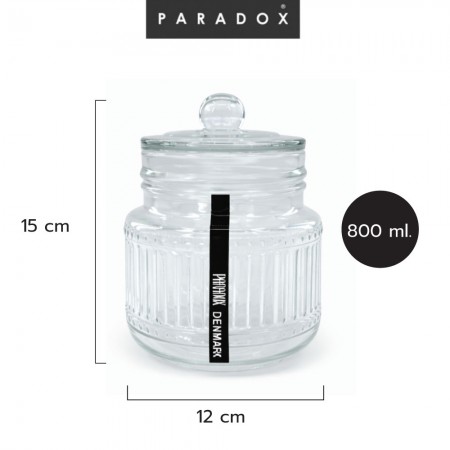 โหลแก้วฝาปุ่ม 800 มล