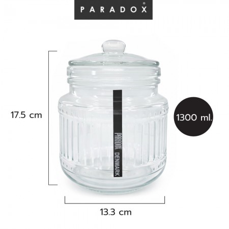 โหลแก้วฝาคลิป 1300 มล