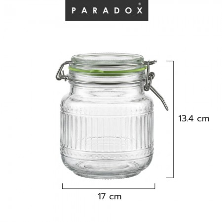 โหลแก้วฝาคลิป 1300 มล