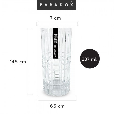 แก้วน้ำลายเหลี่ยมทรงสูง