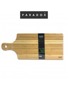 BAMBOO CUTTING BOARD with holder 27x1.5cm.