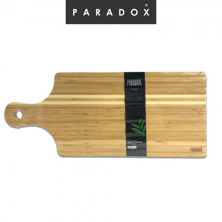 BAMBOO CUTTING BOARD with holder 27x1.5cm.