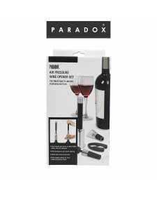 Air pressure wine opener set.
